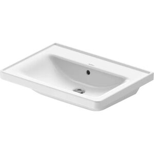 Duravit D-Neo Möbelwaschtisch 65 cm, ohne Hahnloch, mit Überlauf