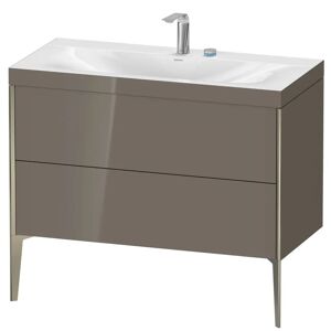 Duravit XViu Möbelwaschtisch 100 x 48 cm c-bonded mit 2 Hahnlöchern, mit 2 Auszügen, bodenstehend