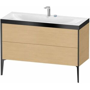 Duravit XViu Möbelwaschtisch 120 x 48 cm c-bonded mit 2 Hahnlöchern, mit 2 Auszügen, bodenstehend