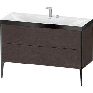 Duravit XViu Möbelwaschtisch 120 x 48 cm c-bonded mit 2 Hahnlöchern, mit 2 Auszügen, bodenstehend