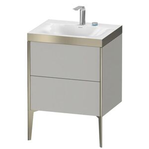 Duravit XViu Möbelwaschtisch 60 x 48 cm c-bonded mit 2 Hahnlöchern, mit 2 Auszügen, bodenstehend