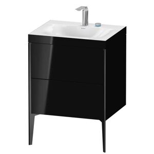 Duravit XViu Möbelwaschtisch 60 x 48 cm c-bonded mit 2 Hahnlöchern, mit 2 Auszügen, bodenstehend