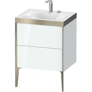 Duravit XViu Möbelwaschtisch 60 x 48 cm c-bonded mit 2 Hahnlöchern, mit 2 Auszügen, bodenstehend