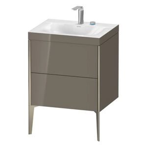 Duravit XViu Möbelwaschtisch 60 x 48 cm c-bonded mit 2 Hahnlöchern, mit 2 Auszügen, bodenstehend