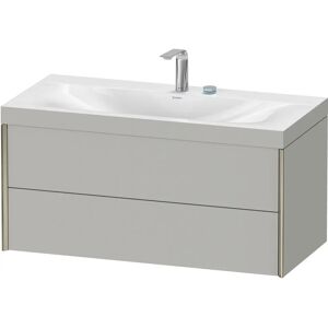 Duravit XViu Möbelwaschtisch 100 x 48 cm c-bonded mit 2 Hahnlöchern, wandhängend mit 2 Auszügen