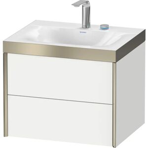 Duravit XViu Möbelwaschtisch 60 x 48 cm c-bonded mit 2 Hahnlöchern, wandhängend mit 2 Auszügen