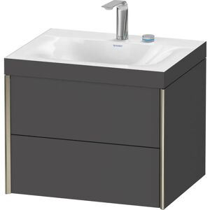 Duravit XViu Möbelwaschtisch 60 x 48 cm c-bonded mit 2 Hahnlöchern, wandhängend mit 2 Auszügen