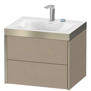 Duravit XViu Möbelwaschtisch 60 x 48 cm c-bonded mit 2 Hahnlöchern, wandhängend mit 2 Auszügen