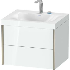 Duravit XViu Möbelwaschtisch 60 x 48 cm c-bonded mit 2 Hahnlöchern, wandhängend mit 2 Auszügen