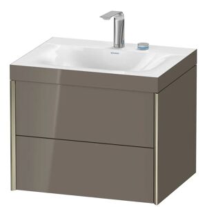 Duravit XViu Möbelwaschtisch 60 x 48 cm c-bonded mit 2 Hahnlöchern, wandhängend mit 2 Auszügen