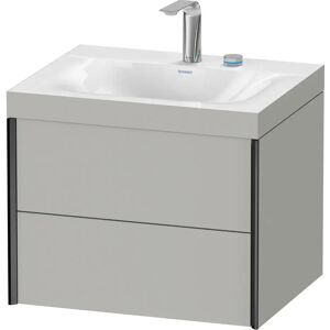 Duravit XViu Möbelwaschtisch 60 x 48 cm c-bonded mit 2 Hahnlöchern, wandhängend mit 2 Auszügen