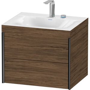 Duravit XViu Möbelwaschtisch 60 x 48 cm c-bonded mit 2 Hahnlöchern, wandhängend mit 2 Auszügen