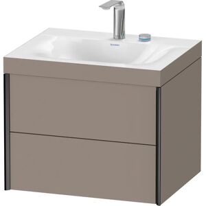 Duravit XViu Möbelwaschtisch 60 x 48 cm c-bonded mit 2 Hahnlöchern, wandhängend mit 2 Auszügen