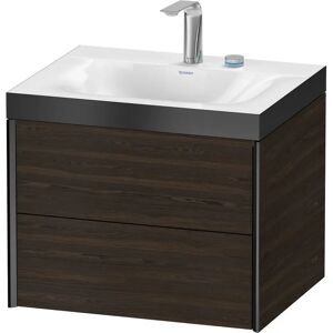 Duravit XViu Möbelwaschtisch 60 x 48 cm c-bonded mit 2 Hahnlöchern, wandhängend mit 2 Auszügen