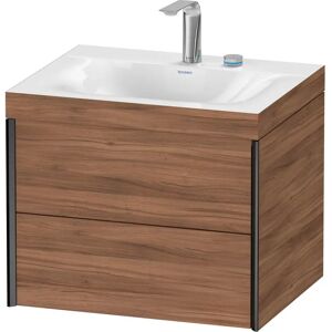 Duravit XViu Möbelwaschtisch 60 x 48 cm c-bonded mit 2 Hahnlöchern, wandhängend mit 2 Auszügen