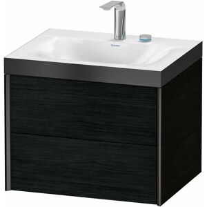 Duravit XViu Möbelwaschtisch 60 x 48 cm c-bonded mit 2 Hahnlöchern, wandhängend mit 2 Auszügen