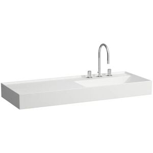 LAUFEN Kartell Waschtisch 120 x 46 cm, mit Ablage links, mit 3 Hahnlöchern