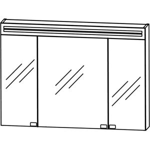 Puris Star Line Spiegelschrank A 90 x 15 x 72 cm mit LED Beleuchtung