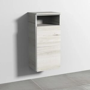 Sanipa 3way Mittelschrank 40 cm, 1 Tür mit Anschlag rechts, 1 offenes Fach, mit Griff-Leiste