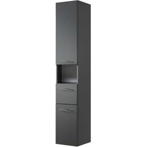 Pelipal Serie 6005 (Solitaire) Hochschrank 30 x 33 x 168 cm mit 1 offenes Fach, 1 Auszug, 2 Drehtüren, Anschlag links, Griff N1, PG2