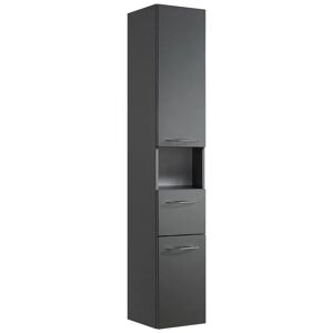 Pelipal Serie 6005 (Solitaire) Hochschrank 30 x 33 x 168 cm mit 1 offenes Fach, 1 Auszug, 2 Drehtüren, Anschlag rechts, Griff N1, PG2