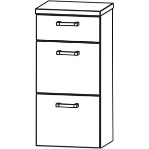 Puris b • brace Highboard 40 x 30 x 82,8 cm mit 3 Auszügen