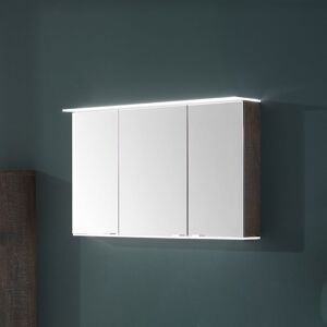 Puris b • cube Spiegelschrank 100 cm mit 3 Türen und 2 LED-Flächenleuchten