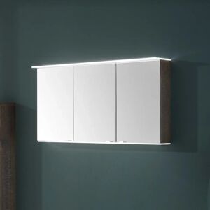 Puris b • cube Spiegelschrank 120 cm mit 3 Türen und 2 LED-Flächenleuchten