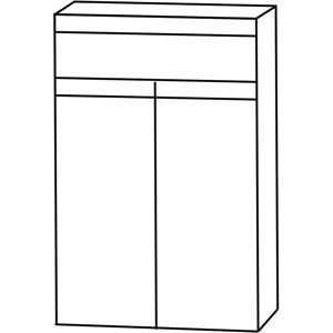 Puris c!puro Highboard 60 cm mit 2 Türen, 1 Schubkasten, Griff 352