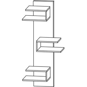 Puris c!puro Mittelschrankregal 30 cm mit 3 überstehenden Fächern