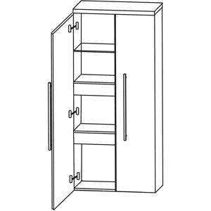 Puris Speed Mittelschrank 60 cm mit 2 Türen und 2 Innenschubkästen