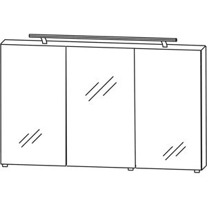 Puris Speed Serie 3 Spiegelschrank 120 cm mit 3 Türen