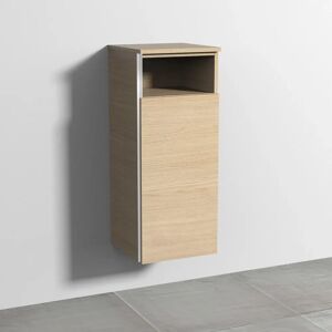 Sanipa 3way Mittelschrank 35 cm, 1 Tür mit Anschlag rechts, 1 offenes Fach, mit Griff-Leiste