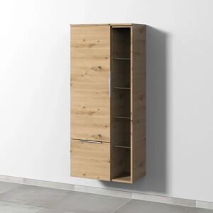 Sanipa 3way Stauraumschrank 60 cm, 1 Tür Anschlag links mit Aufsatzgriff, 1 offenes Fach, 1 Auszug