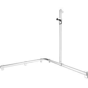 Keuco AXESS Eck-Duschhandlauf 90° mit Brausestange, 115 x 115 x 130,1 cm