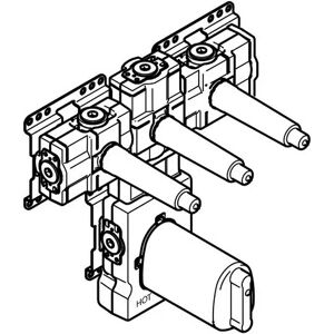 Dornbracht Grundkörper xTool Thermostatmodul mit 3 Ventilen 3/4"""