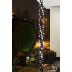 KONSTSMIDE LED-Lichterkette "Weihnachtsdeko aussen", schwarz, Dioden 40 St. Flammen 40 St., Kabellänge 10m x Gesamtlänge 13,9m, Lichterketten, Micro LED Lichterkette, schutzisoliert/umgossen, 40 warm weiße Dioden