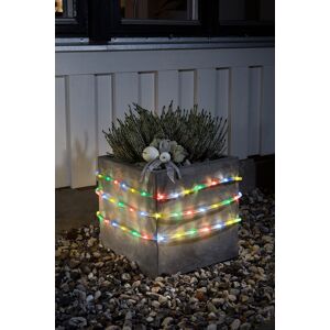 KONSTSMIDE LED-Lichterschlauch "Weihnachtsdeko aussen", transparent, Dioden 96 St. Flammen 96 St., Kabellänge 0,5m x Gesamtlänge 6,5m, Lichterketten, 6 m, mit Lichtsensor und 6h und 9h Timer, 96 bunte Dioden