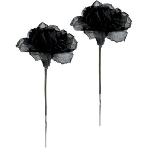 Kunstblume I.GE.A. "Amaryllis 2er Set", schwarz, B:16cm H:60cm L:12cm, Polyester, Kunstpflanzen, 60cm Blumen Zweig Dekozweig Weihnachtsdeko Weihnachtsblume Deko