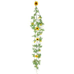Kunstblume I.GE.A. "Sonnenblumenranke", gelb, B:16cm H:125cm L:6cm, Obermaterial: 80% Polyester, 20% Kunststoff, Kunstpflanzen, Künstlich Sonnenblumen Girlande Reben Hochzeit Landhaus Blumenkette