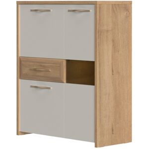 Hochkommode HOME AFFAIRE "Gala" Sideboards Gr. B/H/T: 96 cm x 115 cm x 41 cm, 1, beige (beige, pacific walnuss decor) Home Affaire