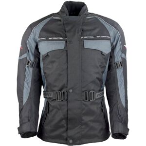 Motorradjacke ROLEFF "Reno" Gr. XXL, grau (grau, schwarz), Jacken, XXL, Obermaterial: 100% Polyester. Innenfutter: 100% Polyester, mit Protektoren, 4 Taschen, 3 Belüftungslöcher