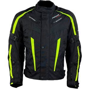 Motorradjacke ROLEFF Jacken Gr. S, bunt (schwarz, neongelb) Motorradjacken 4 Taschen