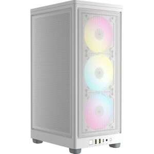 CORSAIR PC-Gehäuse "iCUE 2000D RGB AIRFLOW Mini-ITX Case, White" Computergehäuse weiß Computer-Gehäuse