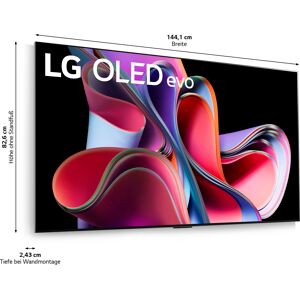 F (A bis G) LG OLED-Fernseher "OLED65G39LA" Fernseher OLED evo, α9 Gen6 4K AI-Prozessor, Brightness Booster Max schwarz LED Fernseher Bestseller