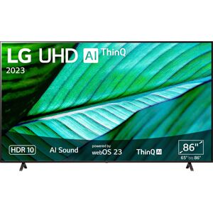 F (A bis G) LG LED-Fernseher "86UR76006LC" Fernseher UHD,α5 Gen6 4K AI-Prozessor,Direct LED,AI Sound,AI Brightness Control schwarz LED Fernseher Bestseller