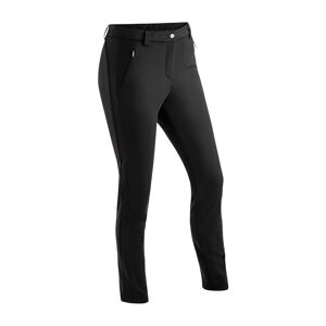 Softshellhose MAIER SPORTS "Lapilli W" Gr. 48, Normalgrößen, schwarz Damen Hosen Wanderhosen Funktionshose, warme Outdoor-Hose mit Fleece-Innenseite