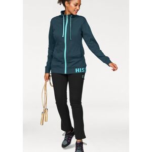 Jogginganzug H.I.S, Damen, Gr. 44, blau (petrol), Obermaterial: 50% Baumwolle, 50% Polyester, unifarben, sportlich, bequem, Sportanzüge, Große Größen
