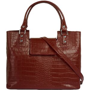 Henkeltasche CLUTY Gr. B/H/T: 30 cm x 20 cm x 6 cm onesize, rot (dunkelrot) Damen Taschen Handtaschen echt Leder, Made in Italy