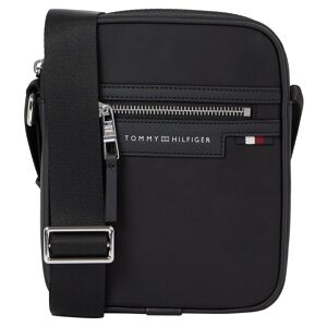 Mini Bag TOMMY HILFIGER "TH URBAN NYLON MINI REPORTER" Gr. B/H/T: 16 cm x 20,5 cm x 5,5 cm, schwarz (black) Damen Taschen mit Außenfach
